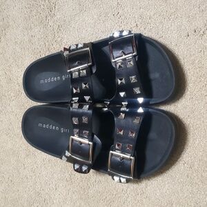 Black studded sandals